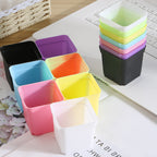 Fleshy Seedlings Small Flower Pots Plastic Square Pots Small Black Square Color Square Flower Pots Frosted Thick Colorful Mini Flower Pots