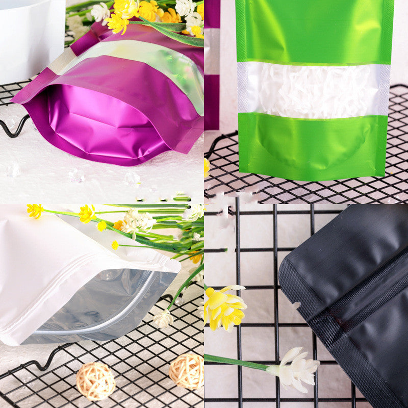 Mylar Plastic Bags Aluminum Foil With Clear Window