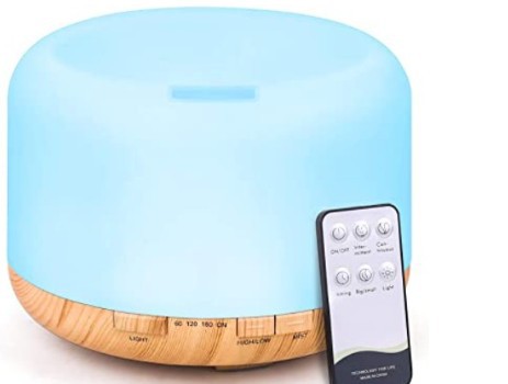 500ML Non-printed Colorful Wood Grain Ultrasonic Humidifier Household Mute