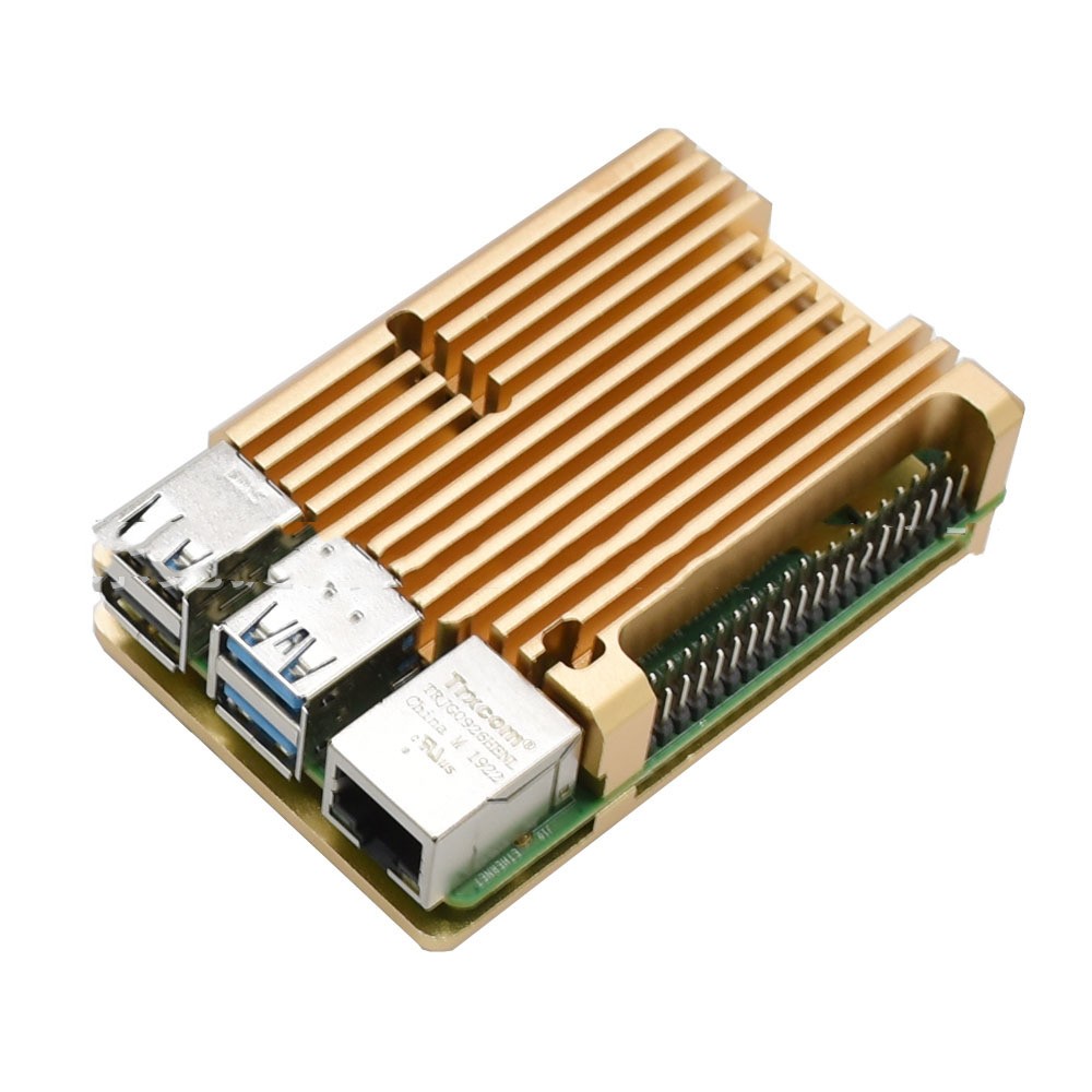 4 Generation Aluminum Alloy Cooling Shell Raspberry Pi4 Motherboard Protective Case Accessory