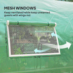 Tunnel Greenhouse Walk-in Plant Warm House With 2 Hinged Doors