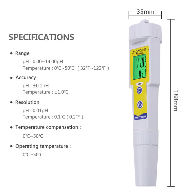 Water proof ph-618 pH meter detection pen