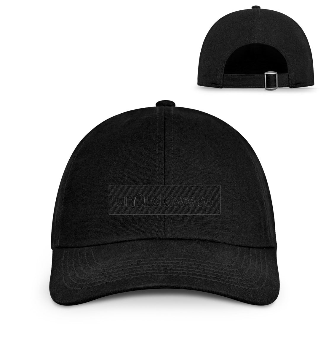 unfuck.web3 - Organic Baseball Kappe mit Stick