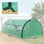 Tunnel Greenhouse Walk-in Plant Warm House With 2 Hinged Doors