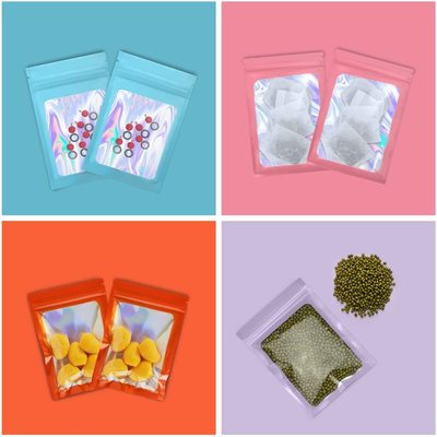 Deodorant Mylar Bag Visible Holographic Packaging